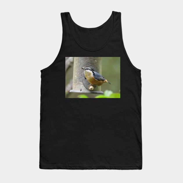 Nuthatch throwing seed Tank Top by SDym Photography
